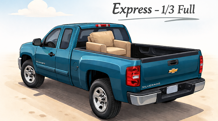 Small Express Load 1/3 truck bed